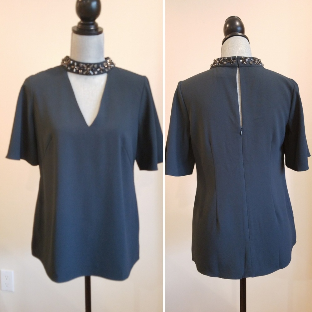 Ann Taylor Choker Neck Top